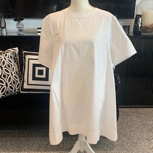 Maeve by Anthropologie Simple White Cotton Shift Dress. Large. Worn once